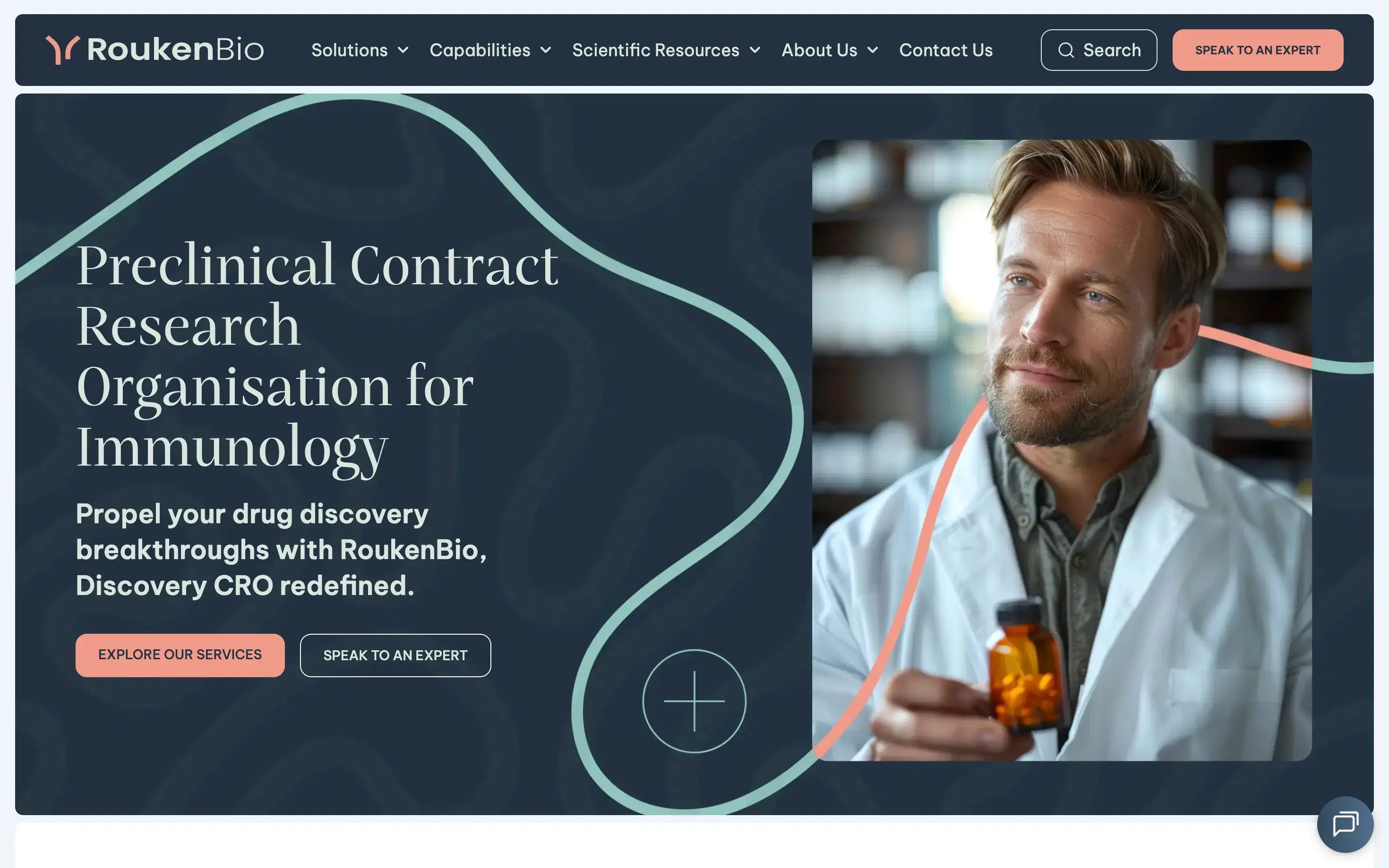 Preclinical biotech CRO website shown on desktop and mobile